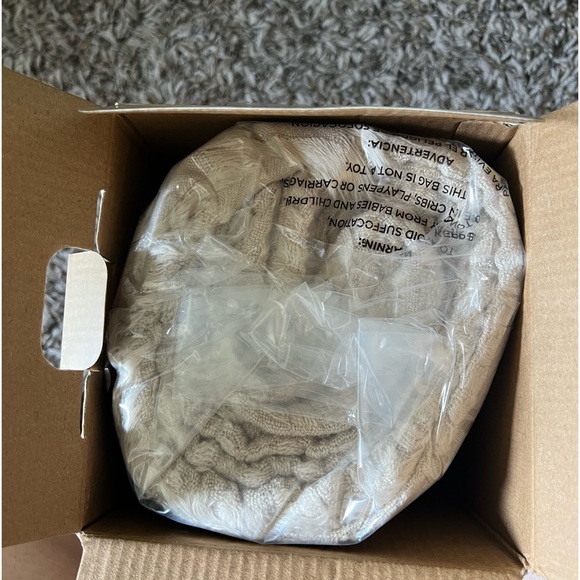 Beige Throw Blanket - Picture 3 of 4